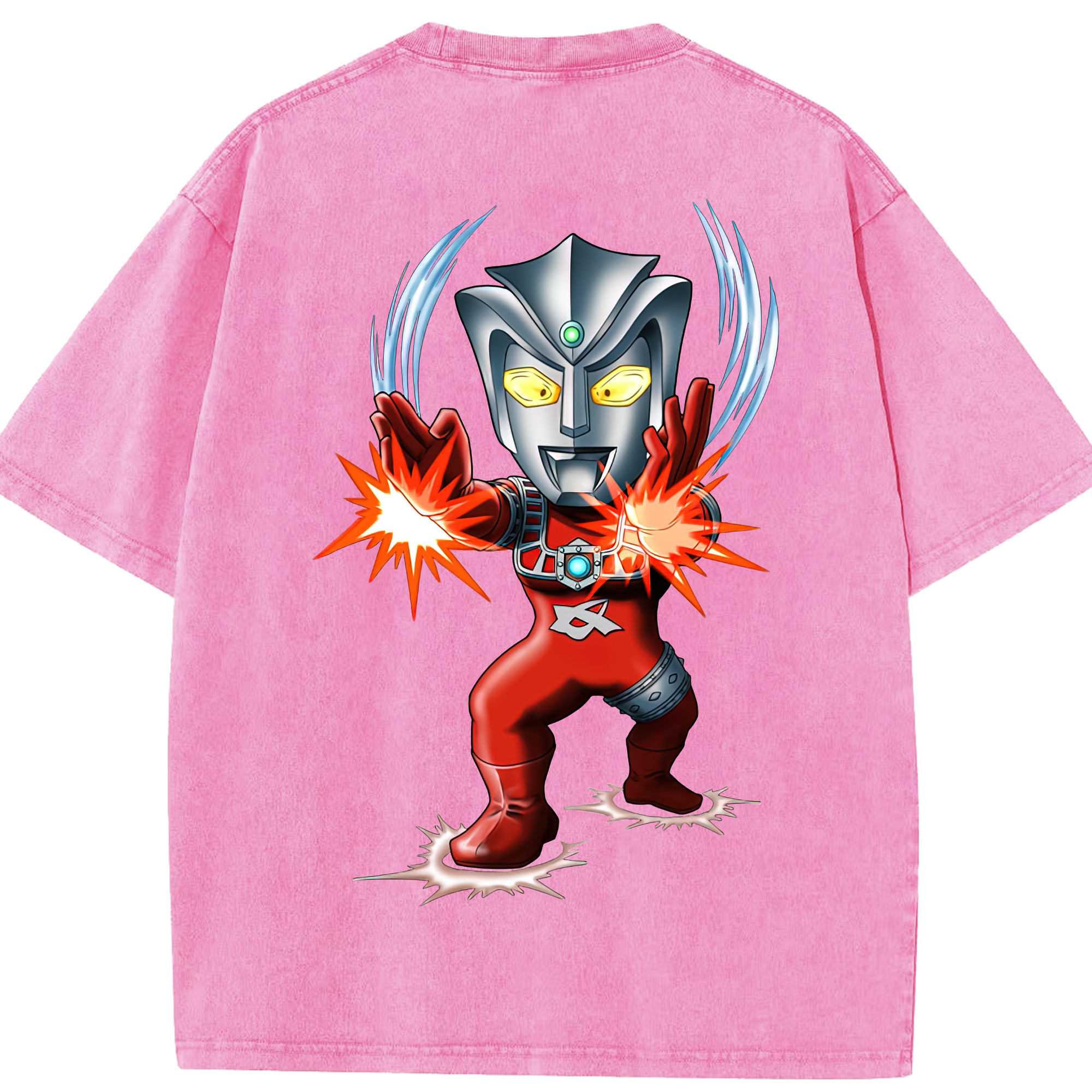 （画像用） ウルトラマン Ultraman 綿100% ヴィンテージ風 半袖Tシャツ（背面プリント）